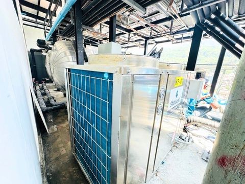 Heat Pump ติดตั้งข้างถังน้ำร้อน